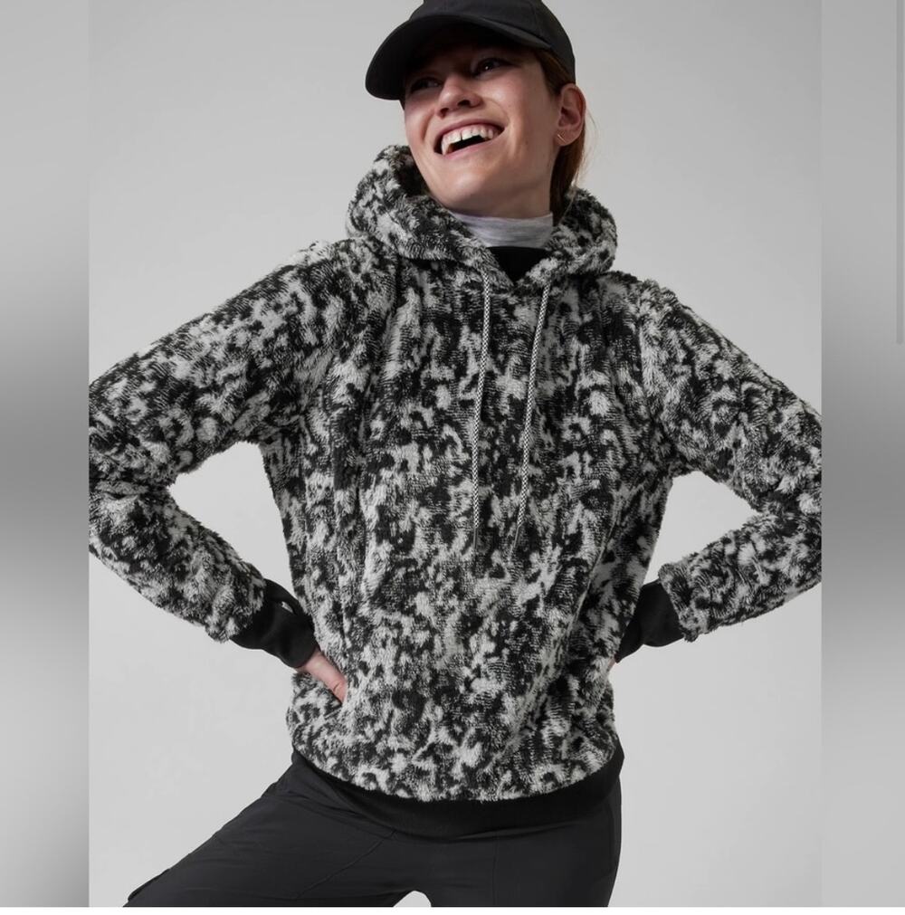 Athleta Tugga Sherpa Jacquard Hoodie Sz S